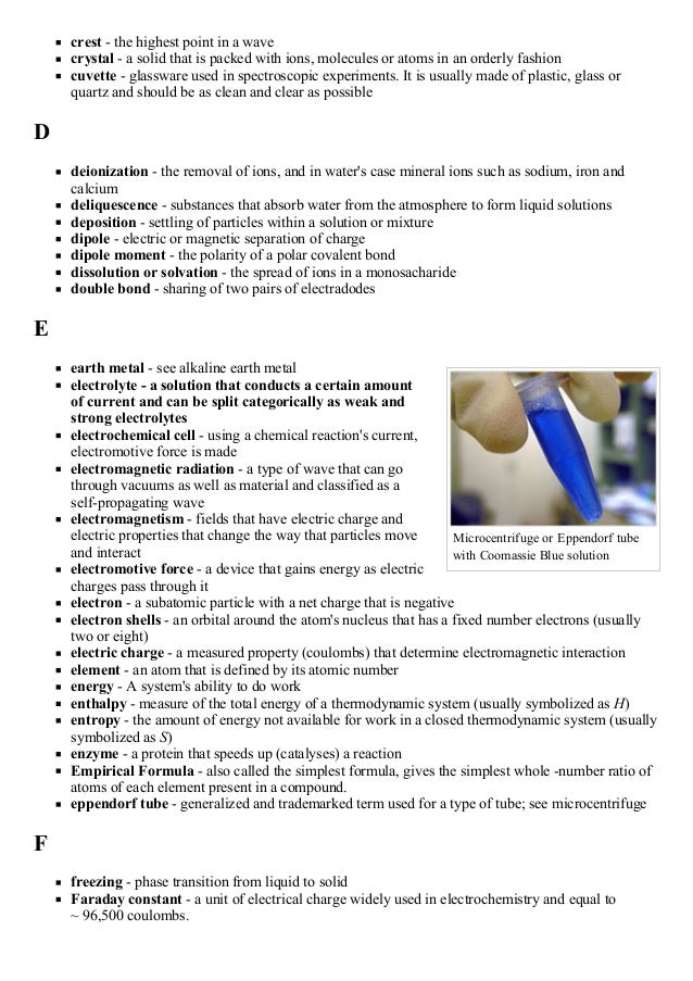 Glossary of chemistry terms wikipedia, the free encyclopedia