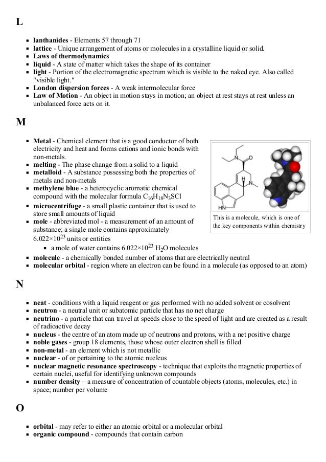 Glossary of chemistry terms wikipedia, the free encyclopedia