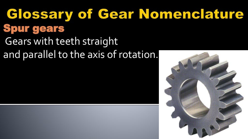Glossary of gear nomenclature