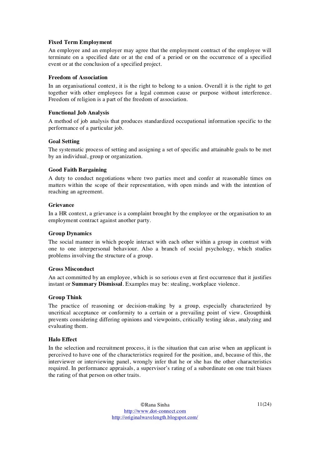 Glossary of HR terms