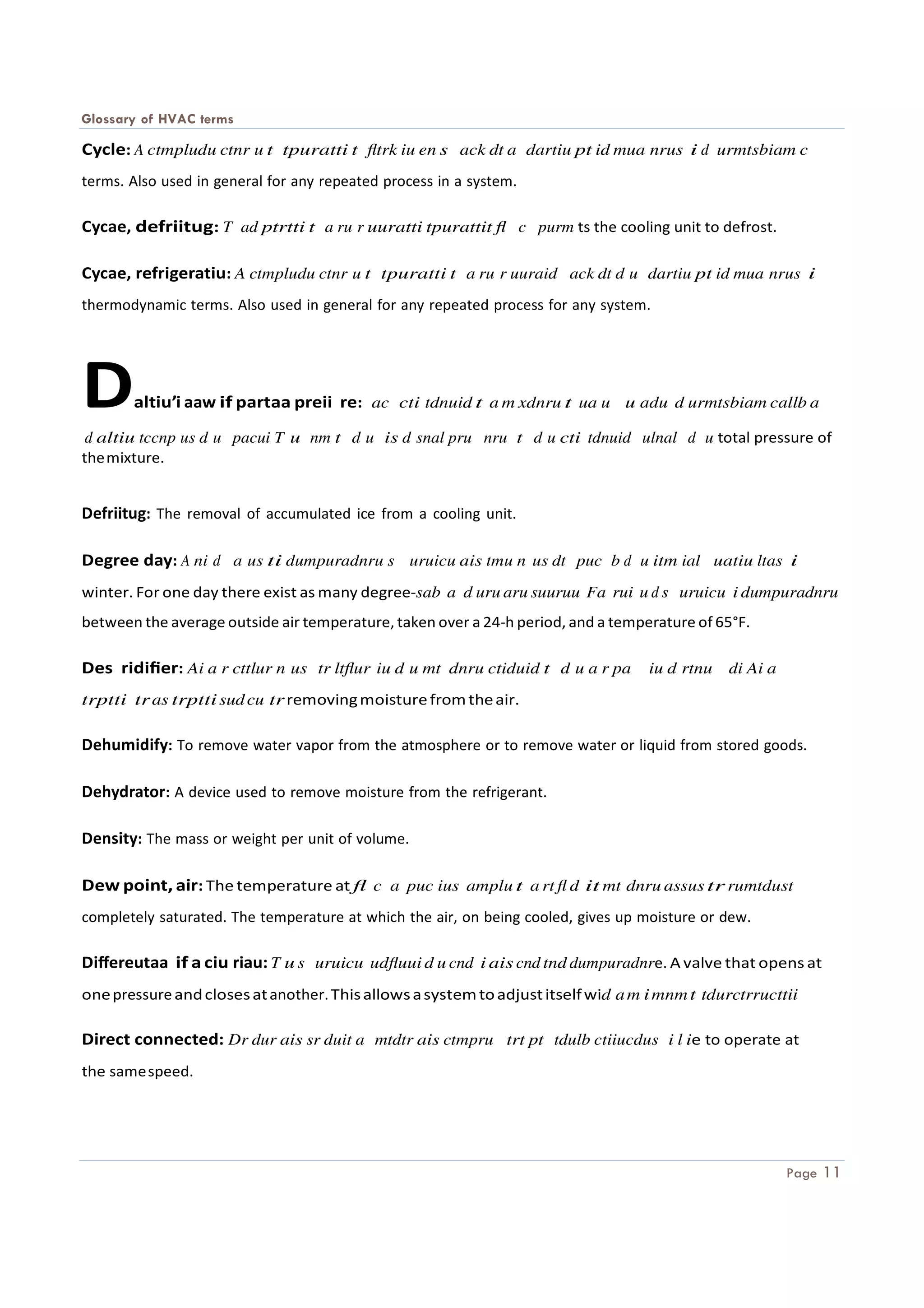 Glossary of HVAC Terms