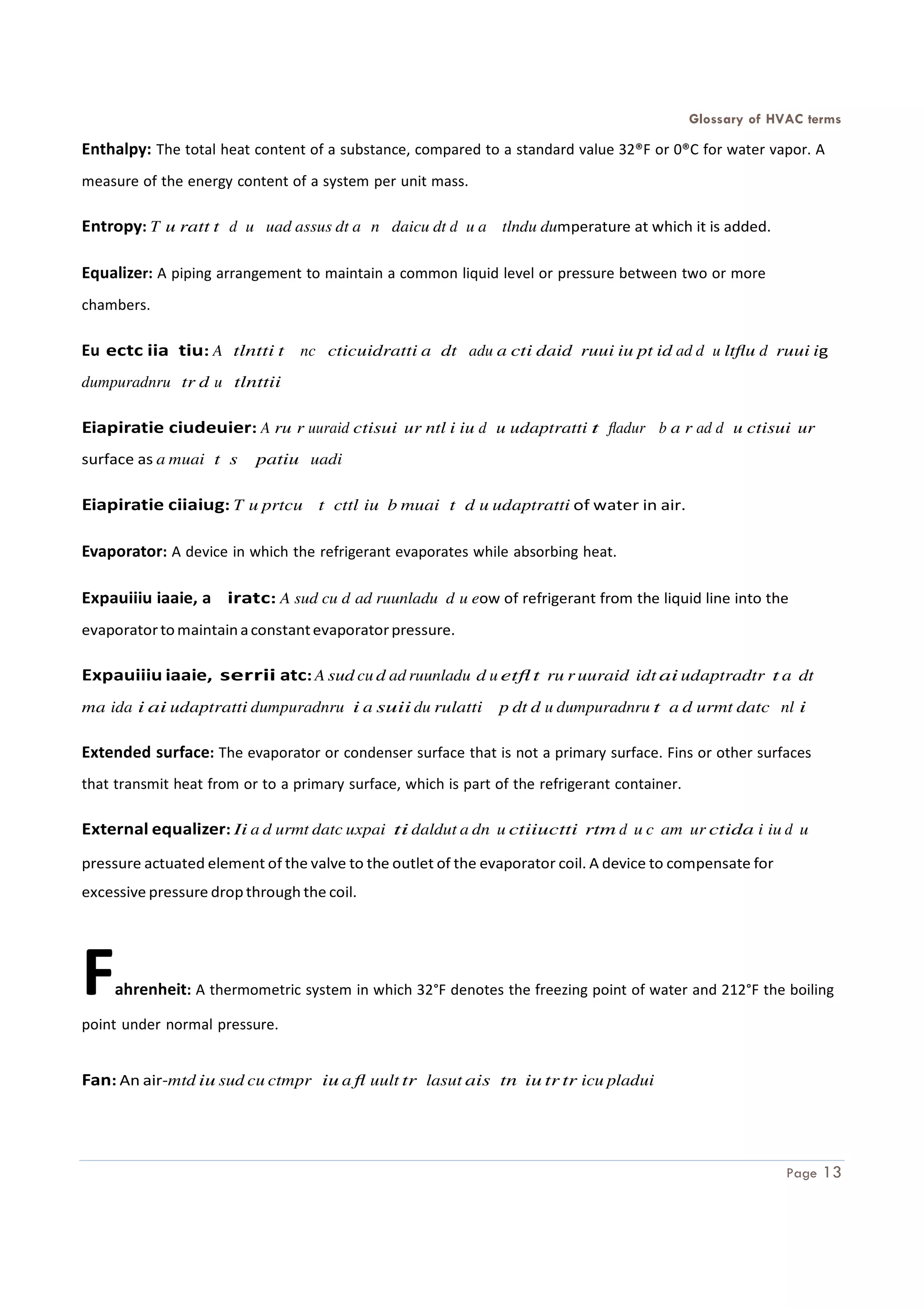 Glossary of HVAC Terms