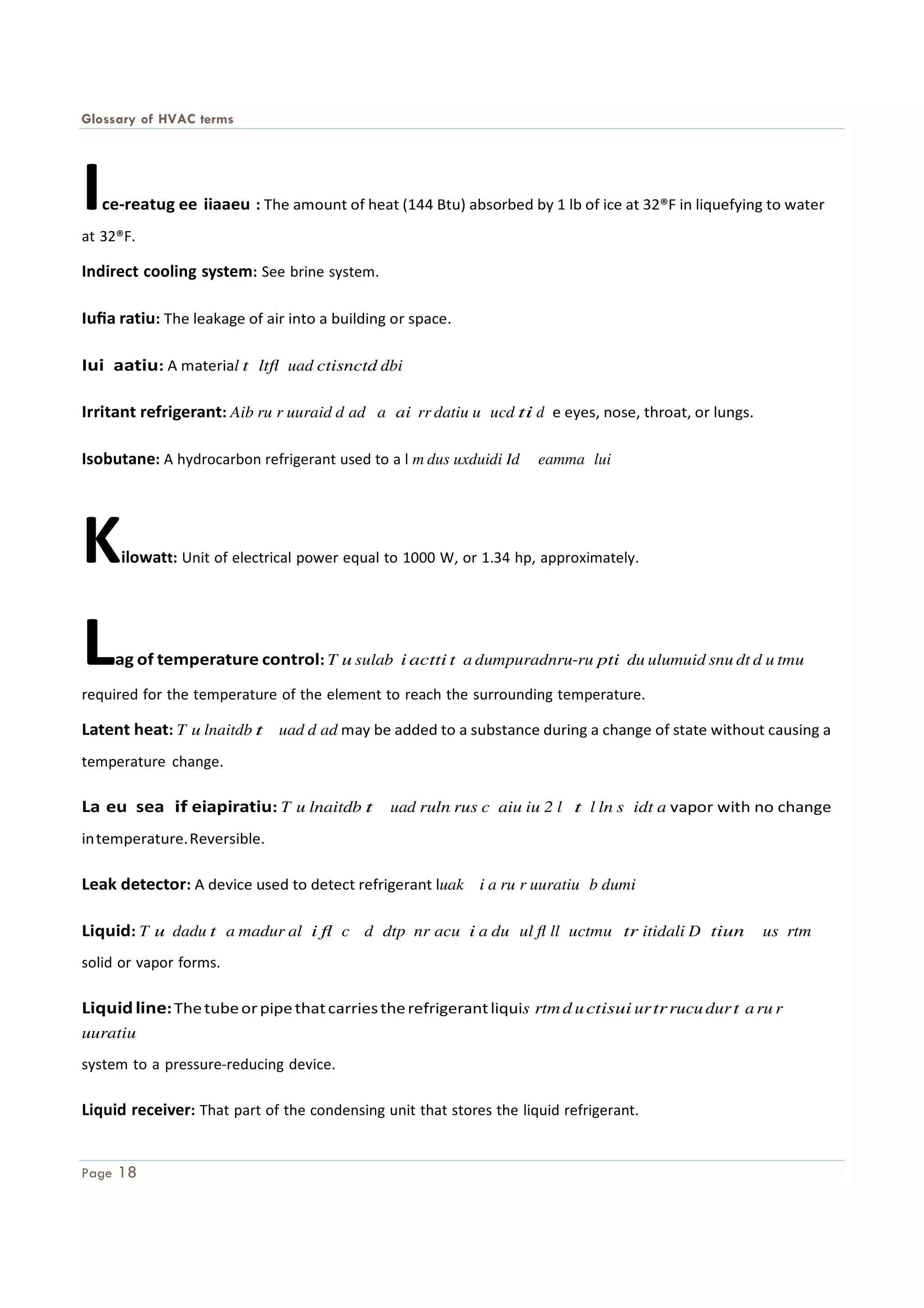 Glossary of HVAC Terms
