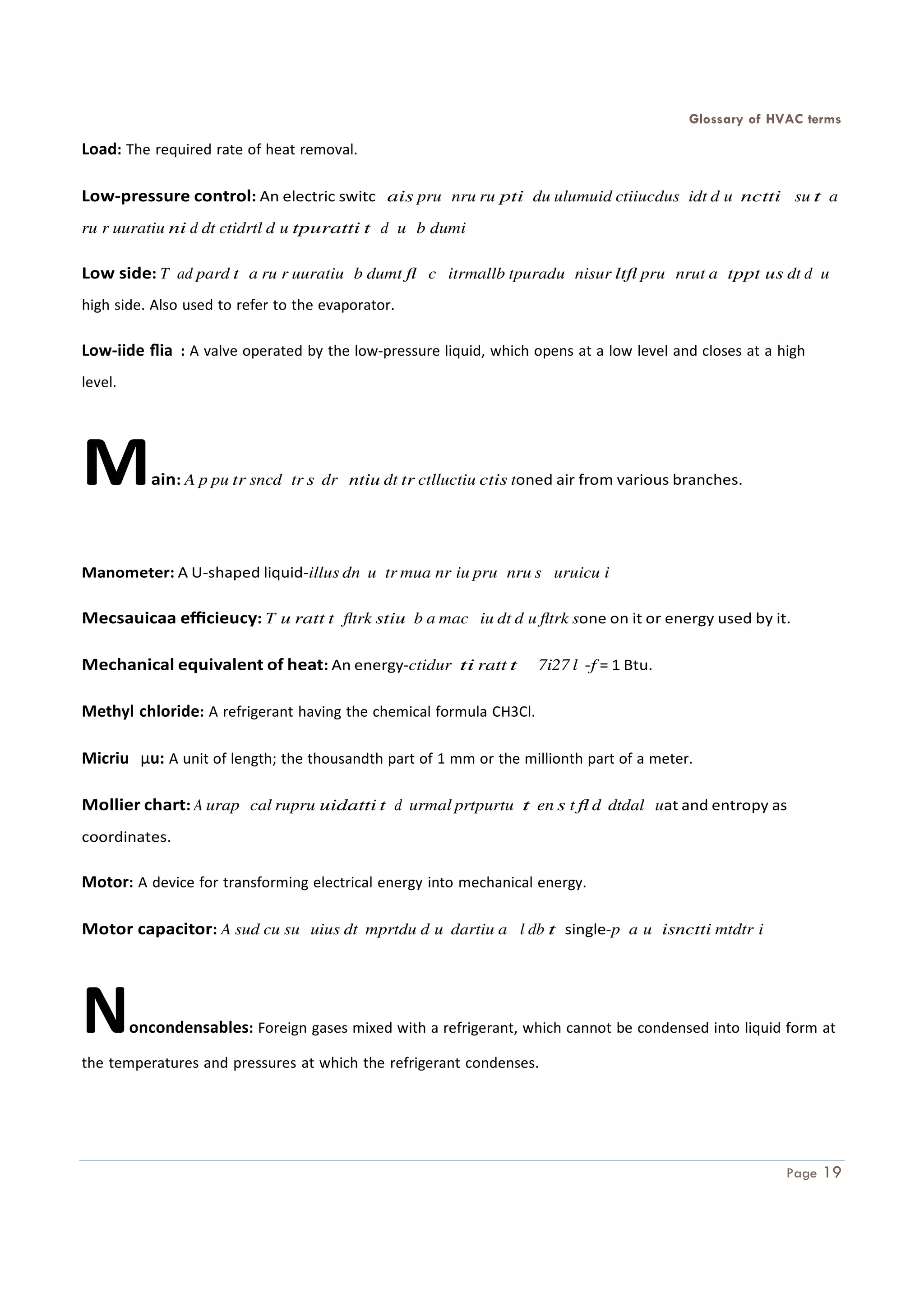 Glossary of HVAC Terms