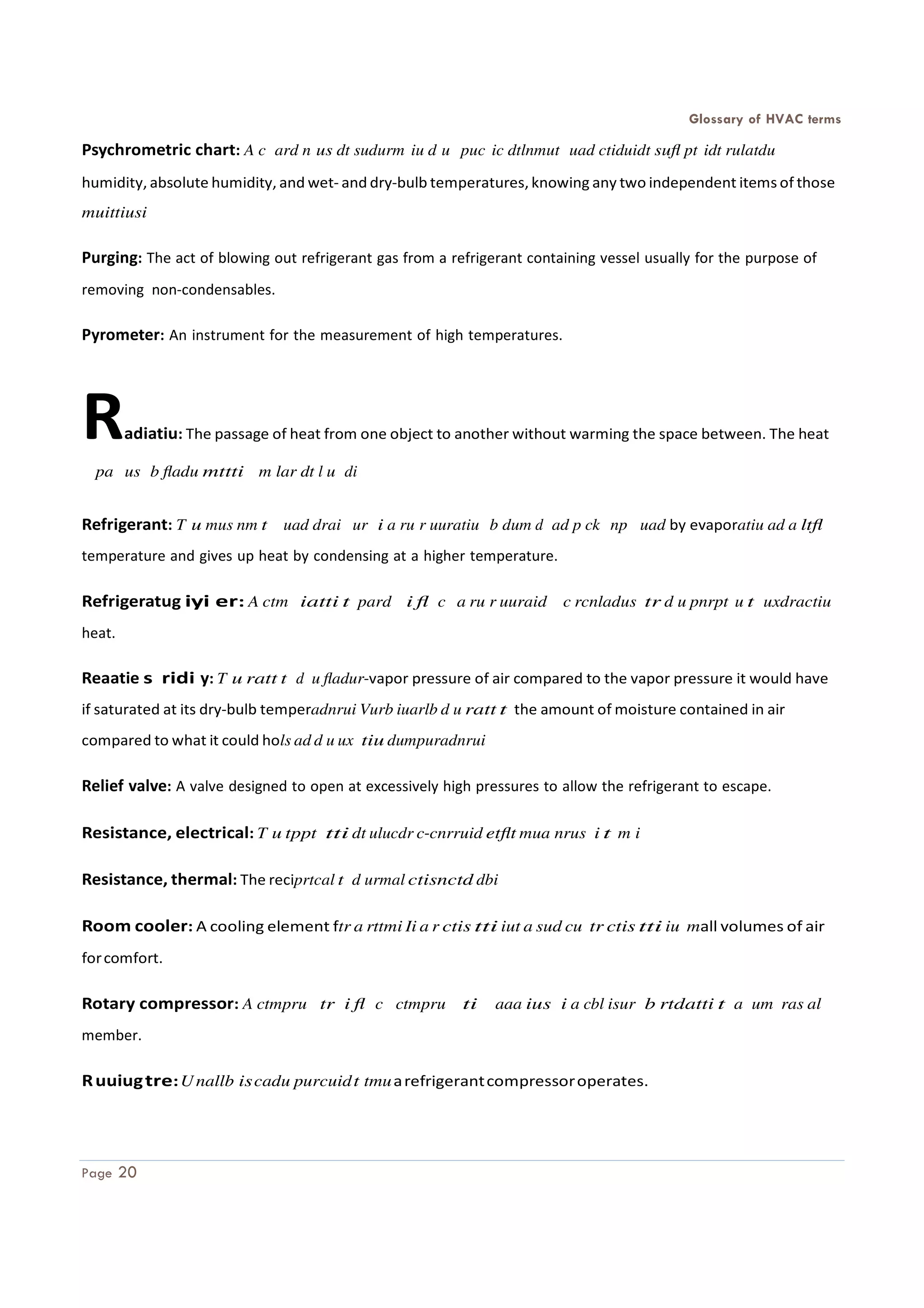 Glossary of HVAC Terms