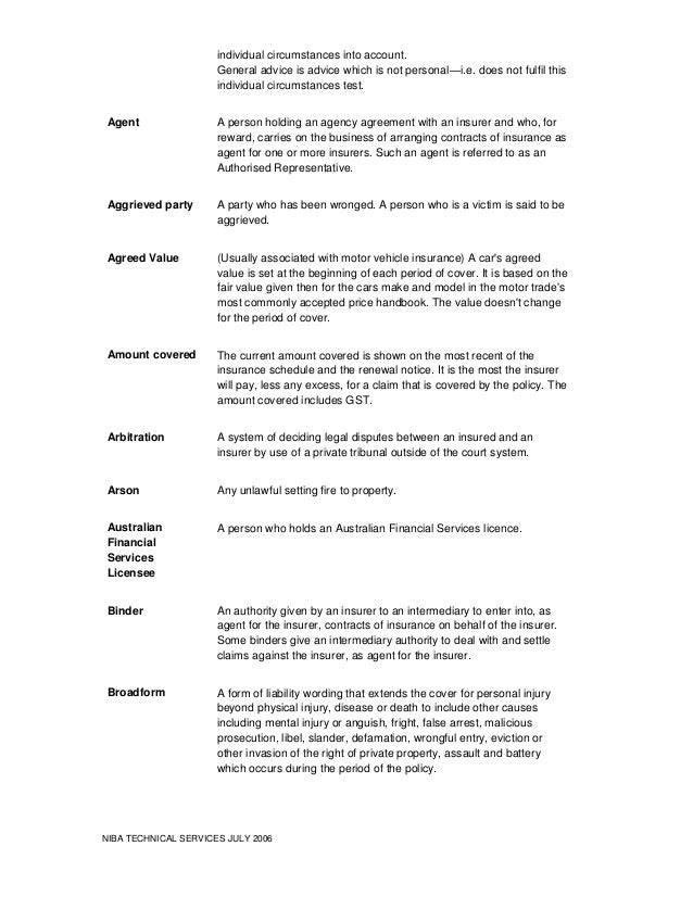 Glossary of insurance_terms az