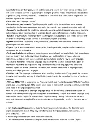 Glossary of language teaching terms and idea1 | DOCX