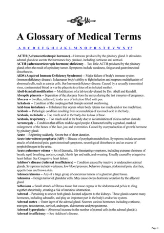 Glossary of medical terms | PDF
