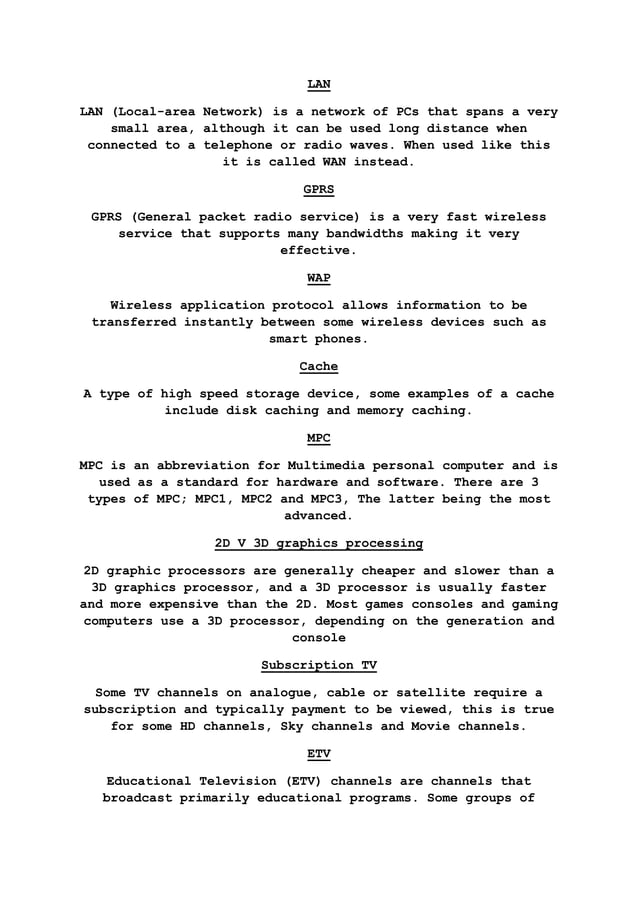 Glossary of terms | PDF