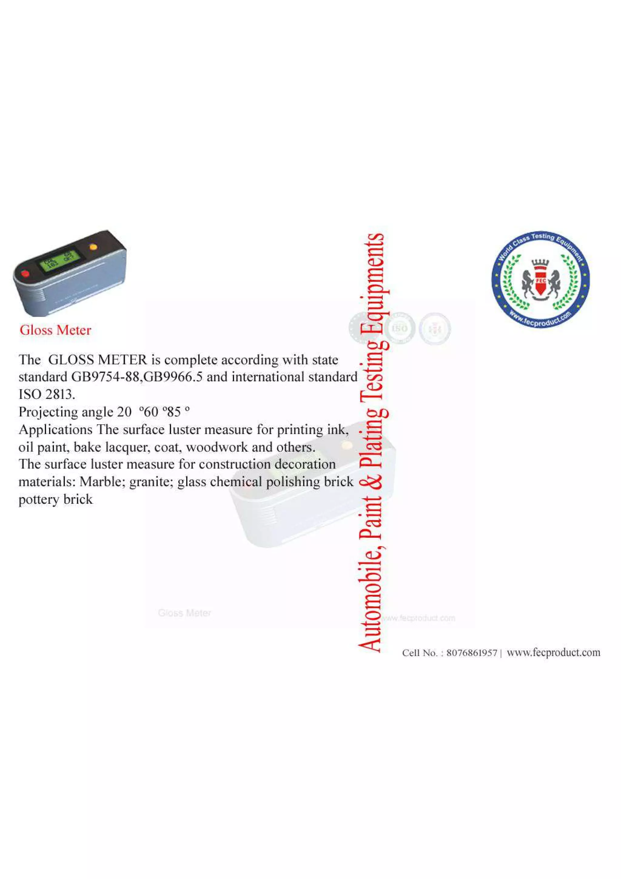 Gloss Meter | PDF