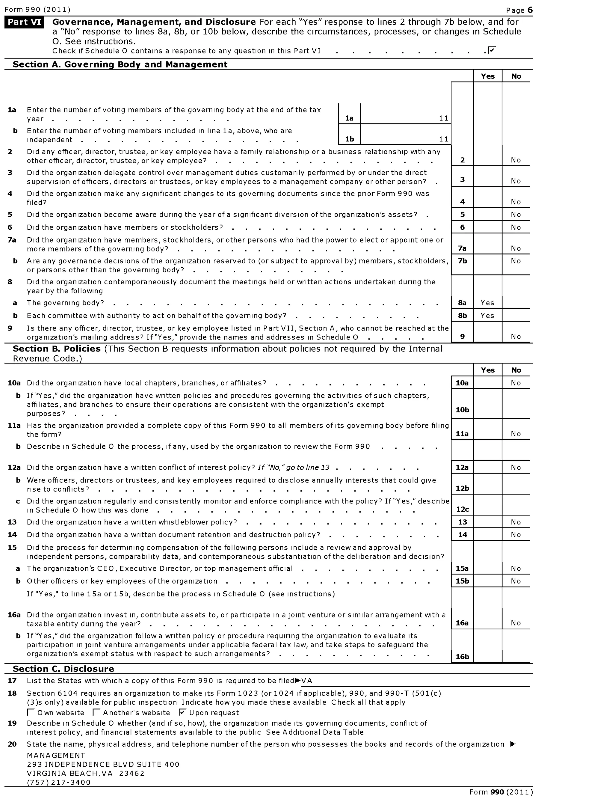 Gloucester Main Street Preservation Trust Financial Statement, 2011