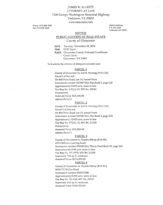 Gloucester, VA Tax Auction, Nov  2014