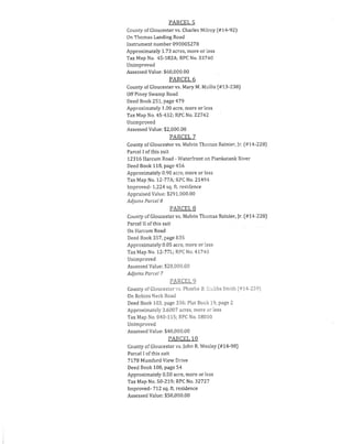 Gloucester, VA Tax Auction, Nov  2014