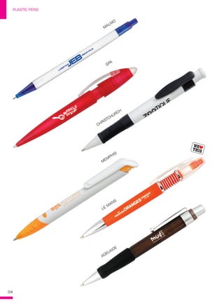 04
PLASTIC PENS
CHRISTCHURCH
LE
MANS
ADELAIDE
SPA
MEMPHIS
MALMO
 