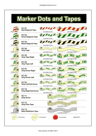 safety@projectsalescorp.com




Marker Dots and Tapes




       Satish Agrawal +91-98851-49412
 