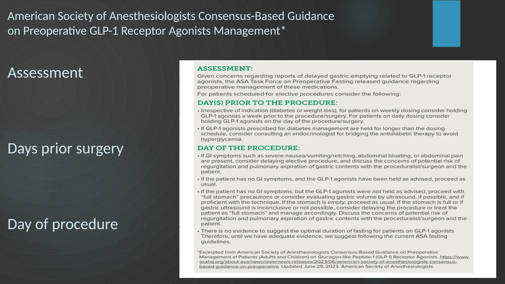 american society of anesthesiologists glp 1 GLP-1RAs-and-Anesthesia-A-Guide-to-Safe-Practices [Autosaved].pptx