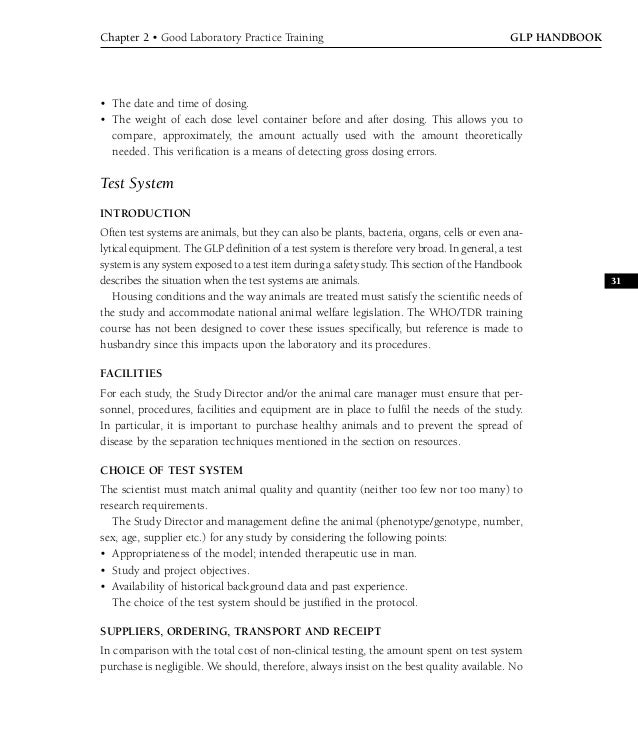Good Laboratory Practice Handbook