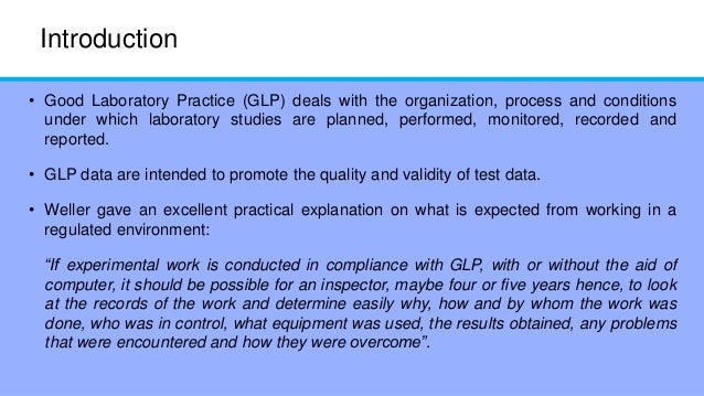 good laboratory practices for