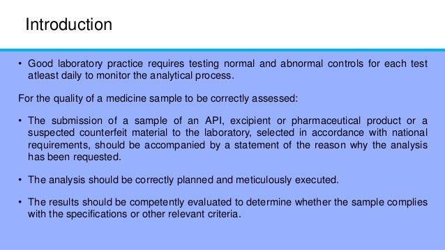 good laboratory practices for