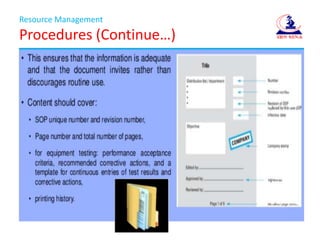 Resource Management
Procedures (Continue…)
 