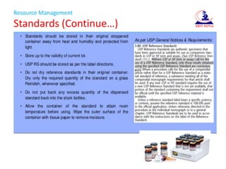 Resource Management
Standards (Continue…)
 