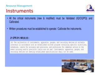 Resource Management
Instruments
 