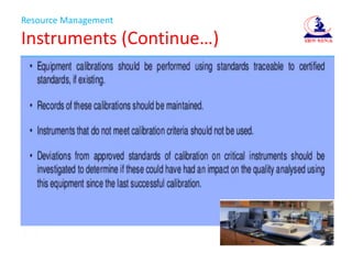 Resource Management
Instruments (Continue…)
 