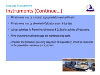 Resource Management
Instruments (Continue…)
 