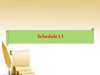 Schedule L1
 