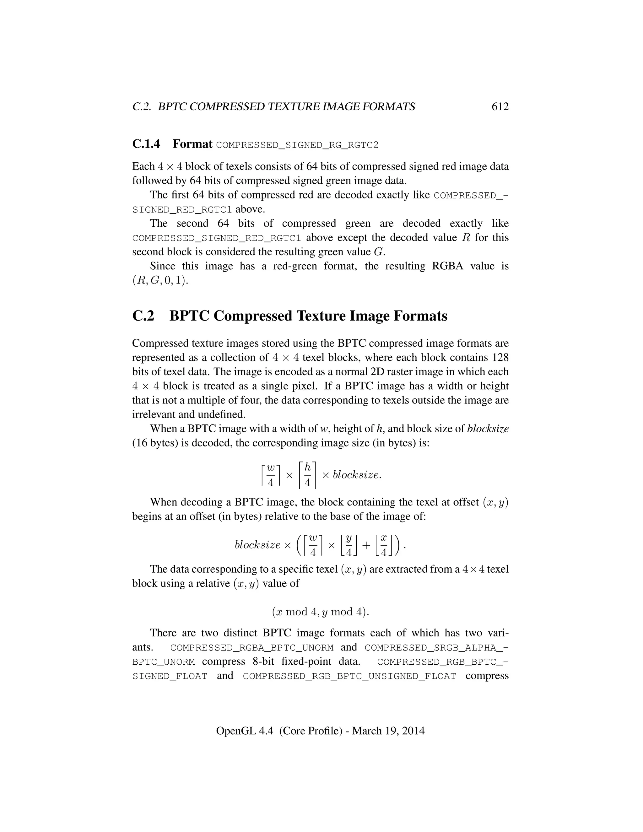 OpenGL Spec 4.4 Core