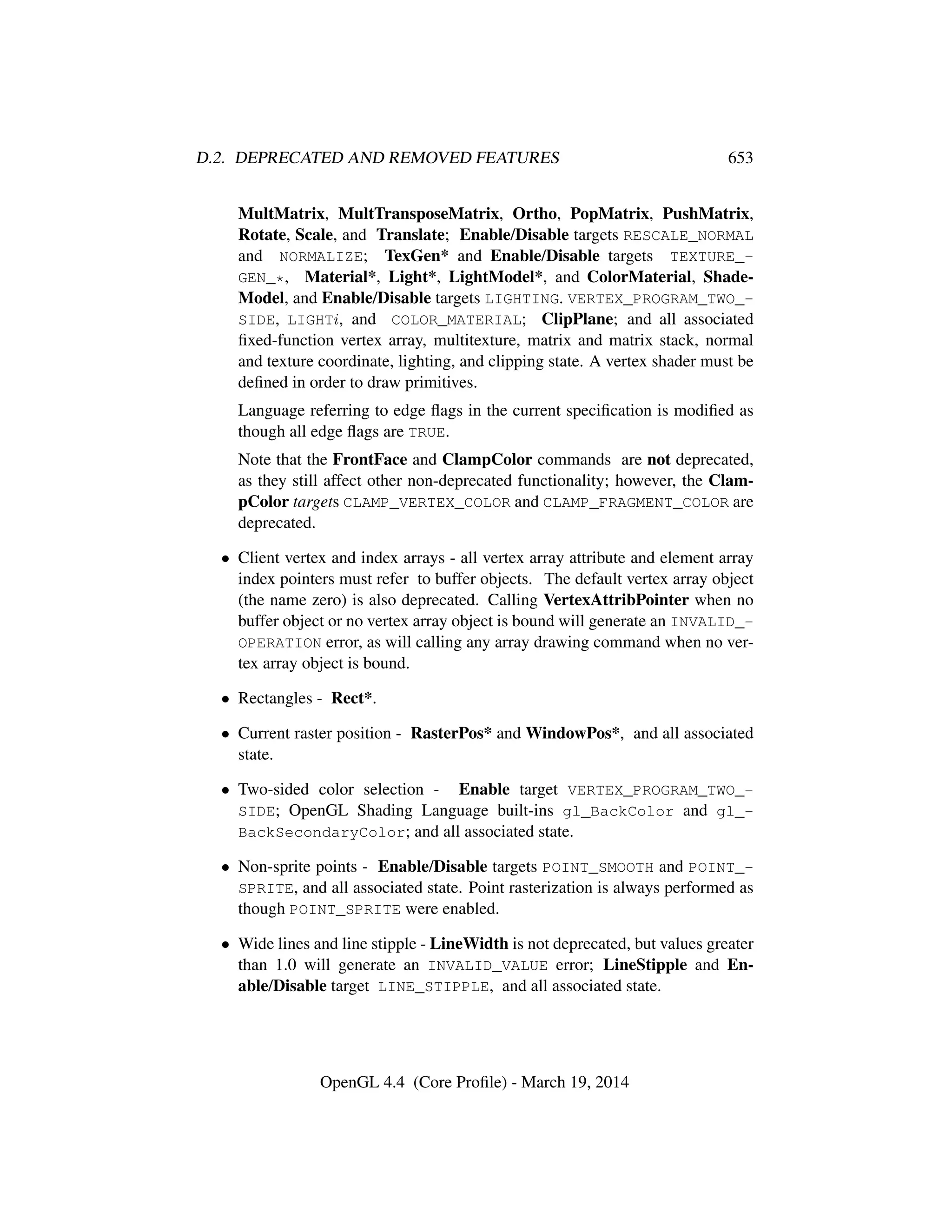 OpenGL Spec 4.4 Core