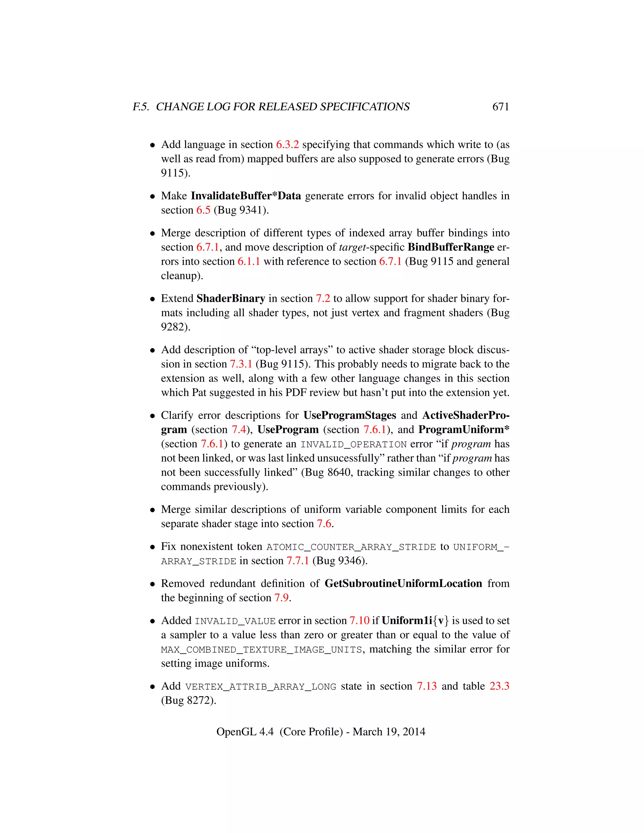 OpenGL Spec 4.4 Core