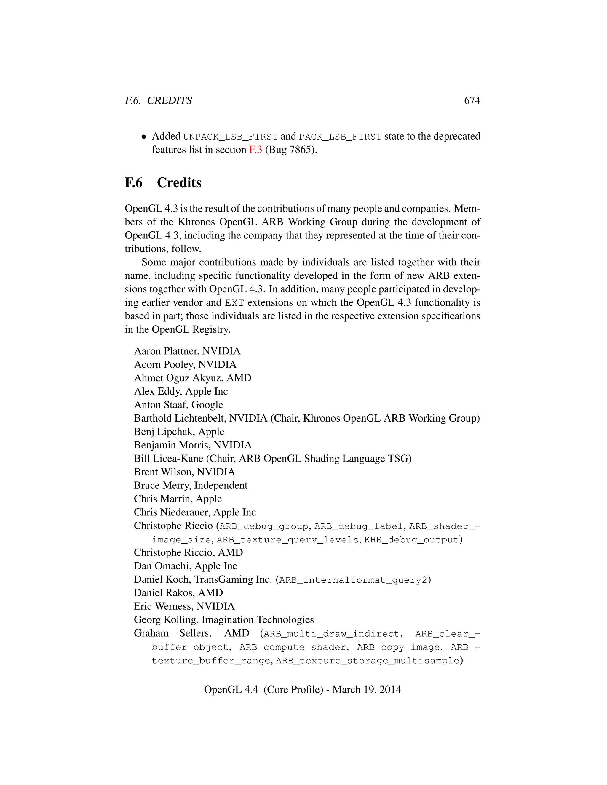 OpenGL Spec 4.4 Core