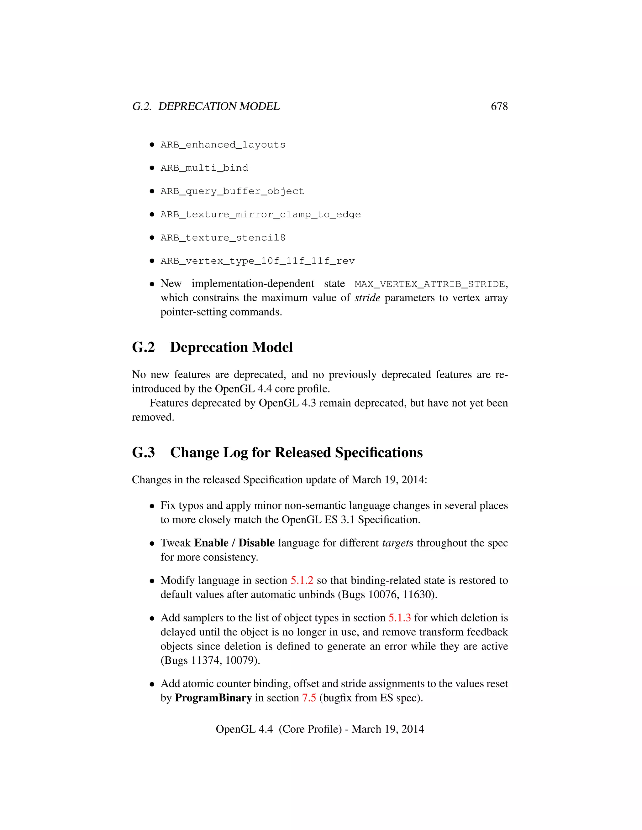 OpenGL Spec 4.4 Core