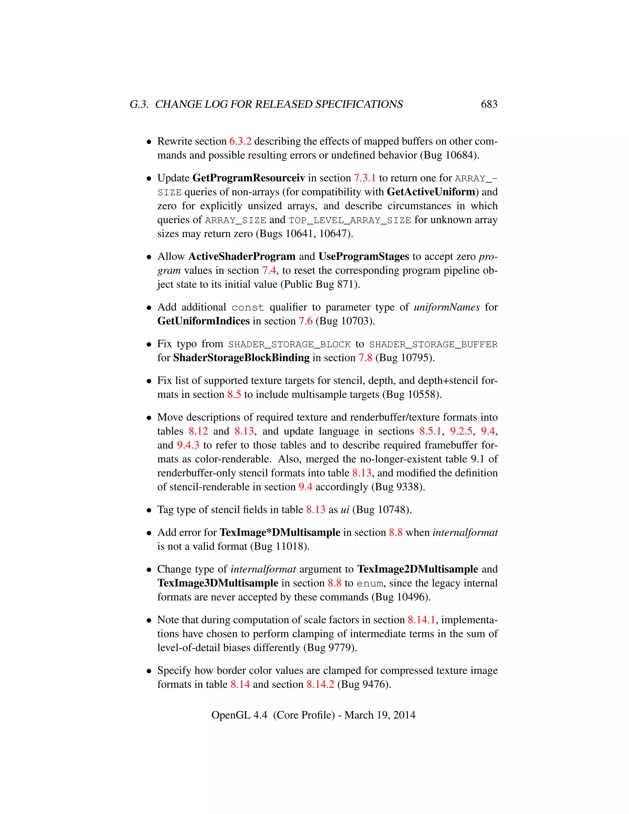OpenGL Spec 4.4 Core