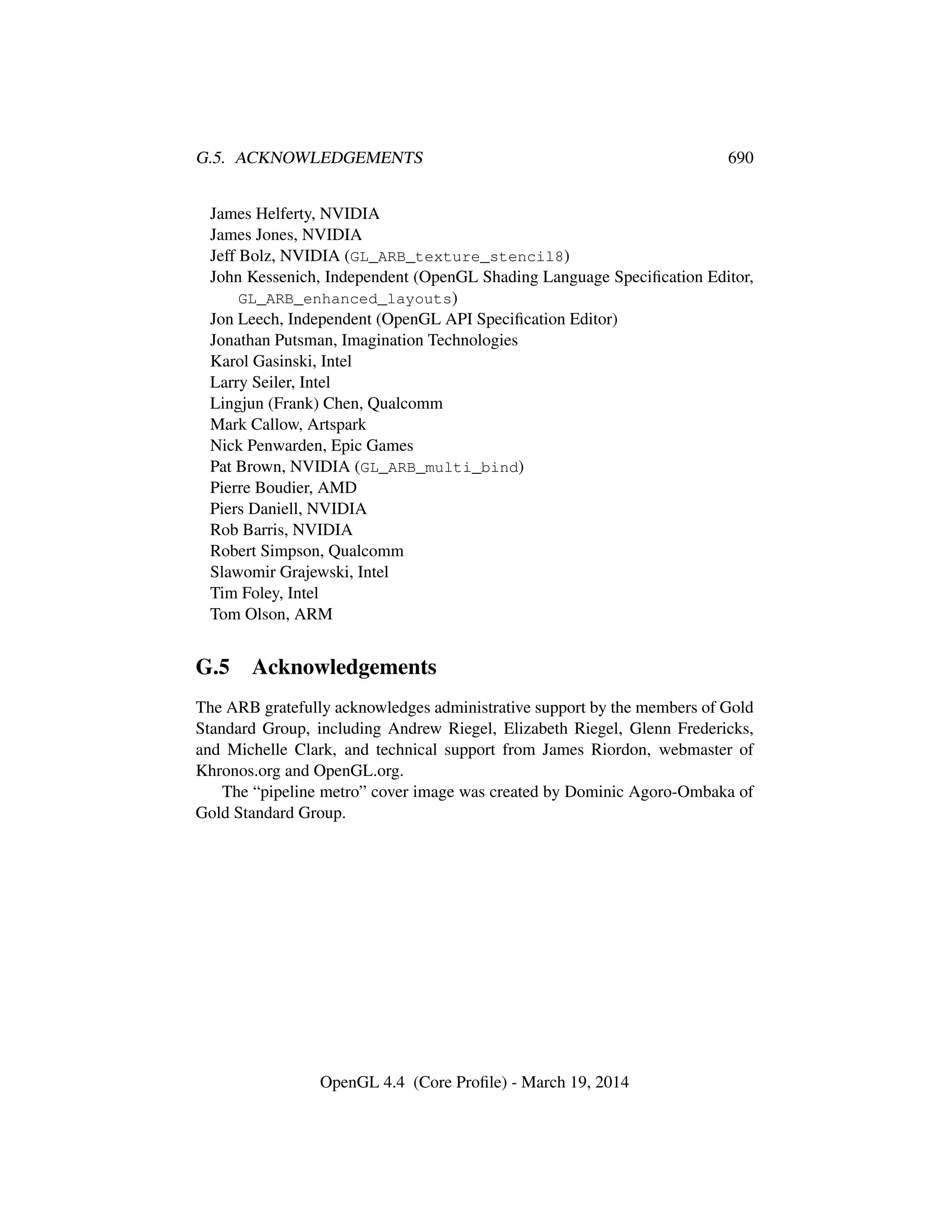 OpenGL Spec 4.4 Core