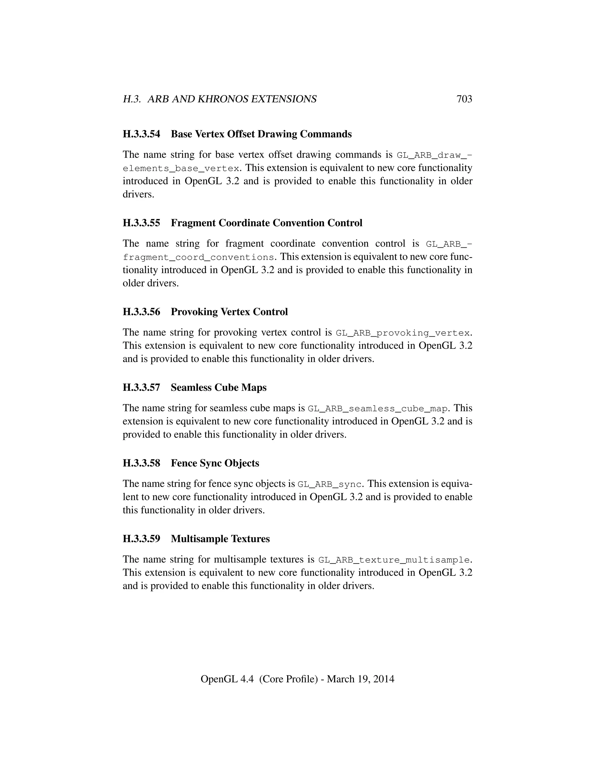 OpenGL Spec 4.4 Core