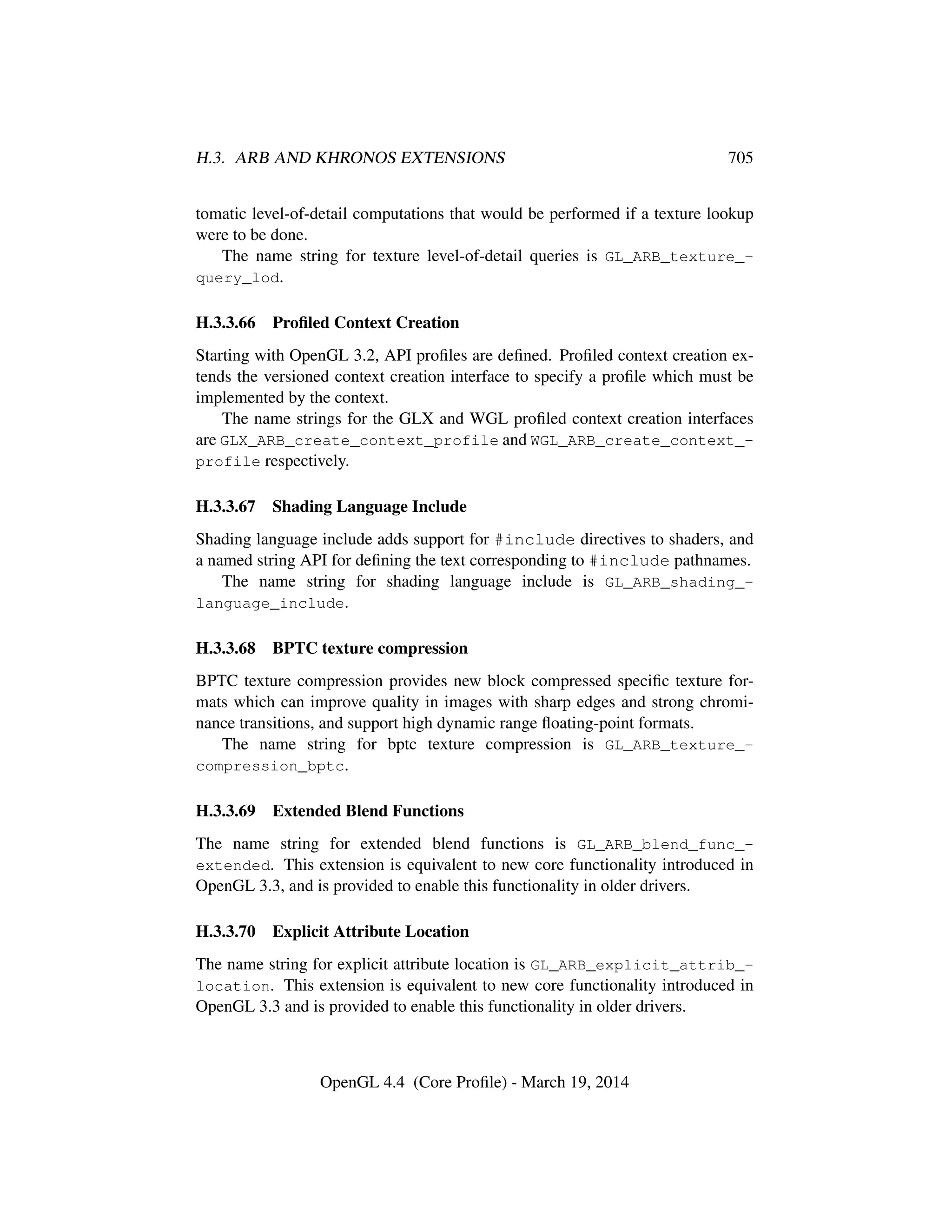 OpenGL Spec 4.4 Core