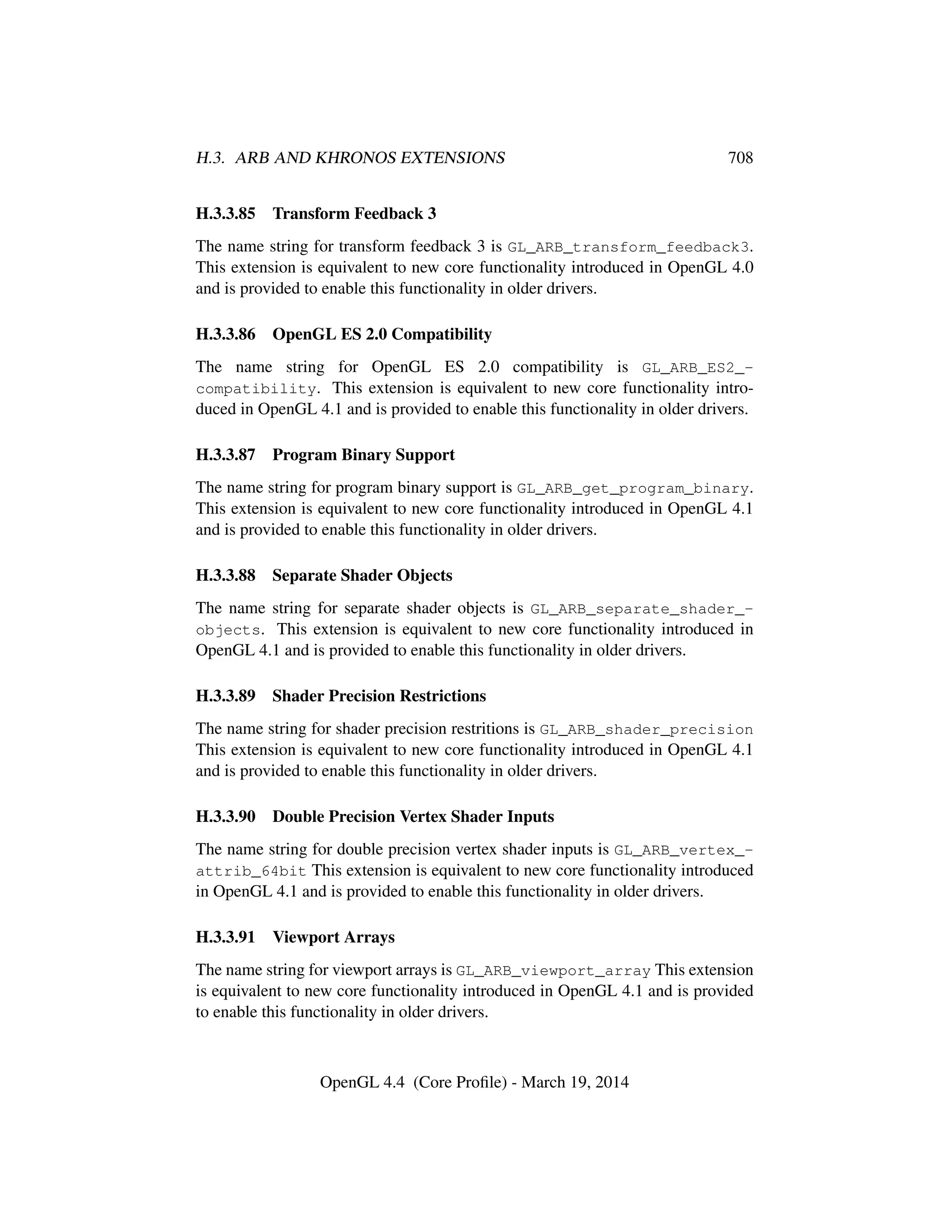 OpenGL Spec 4.4 Core