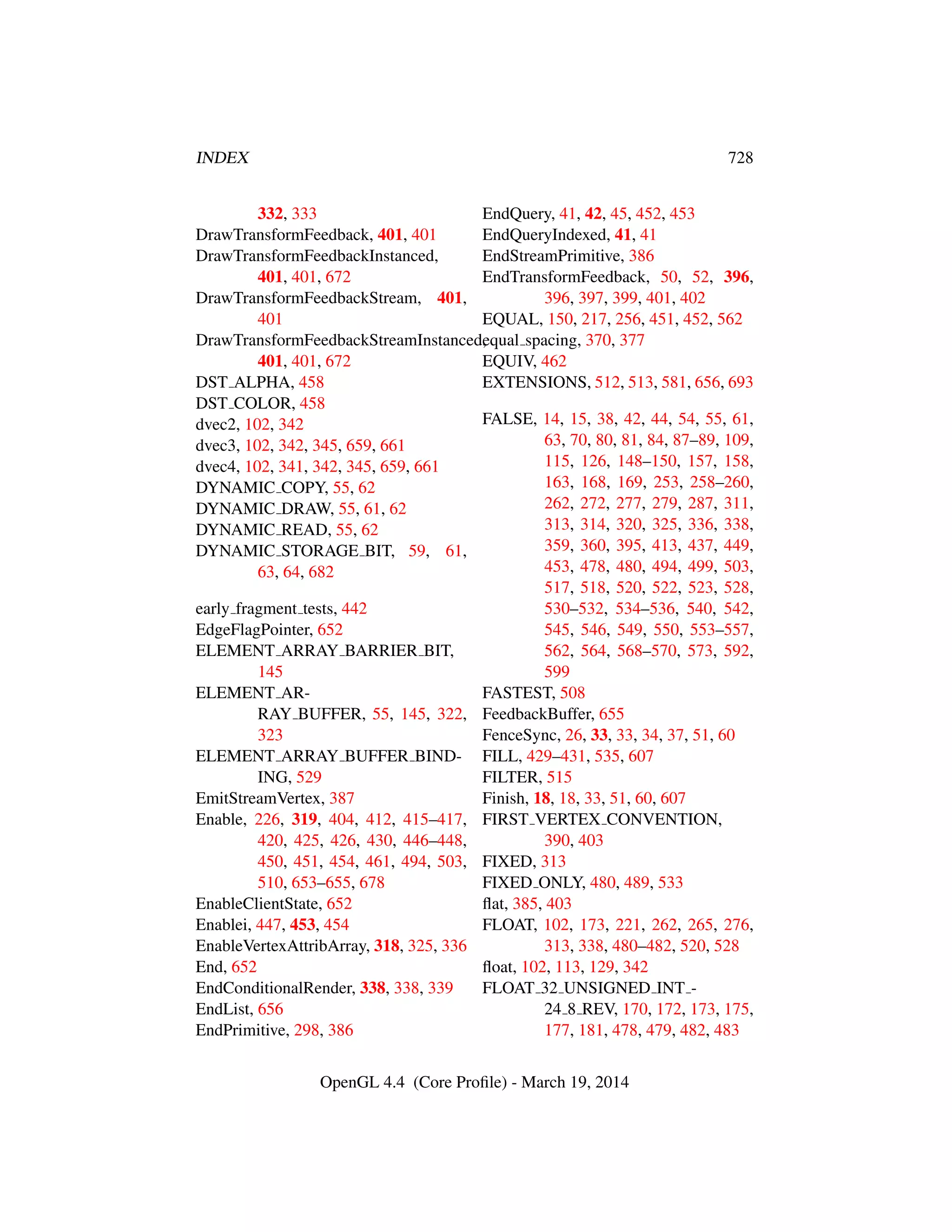 OpenGL Spec 4.4 Core