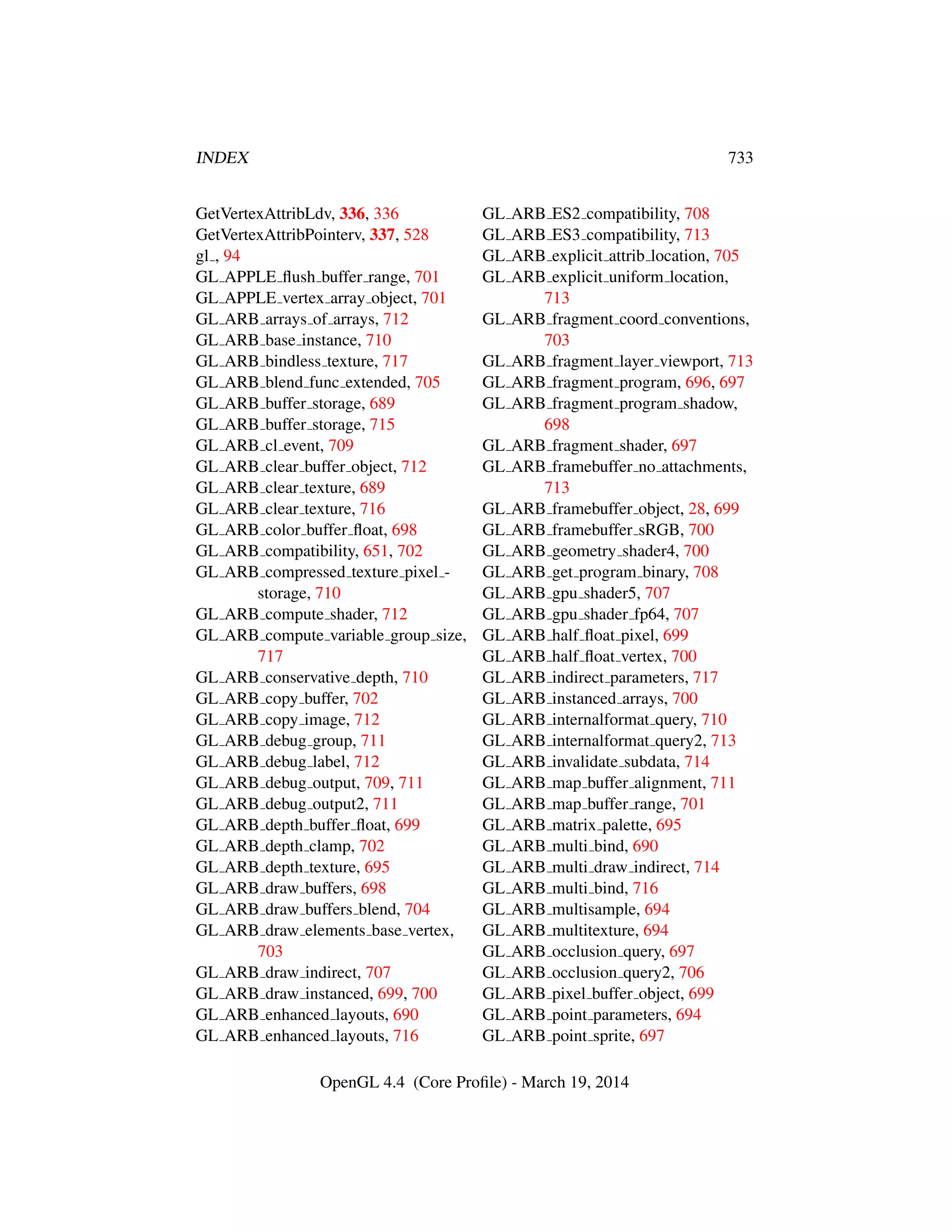OpenGL Spec 4.4 Core