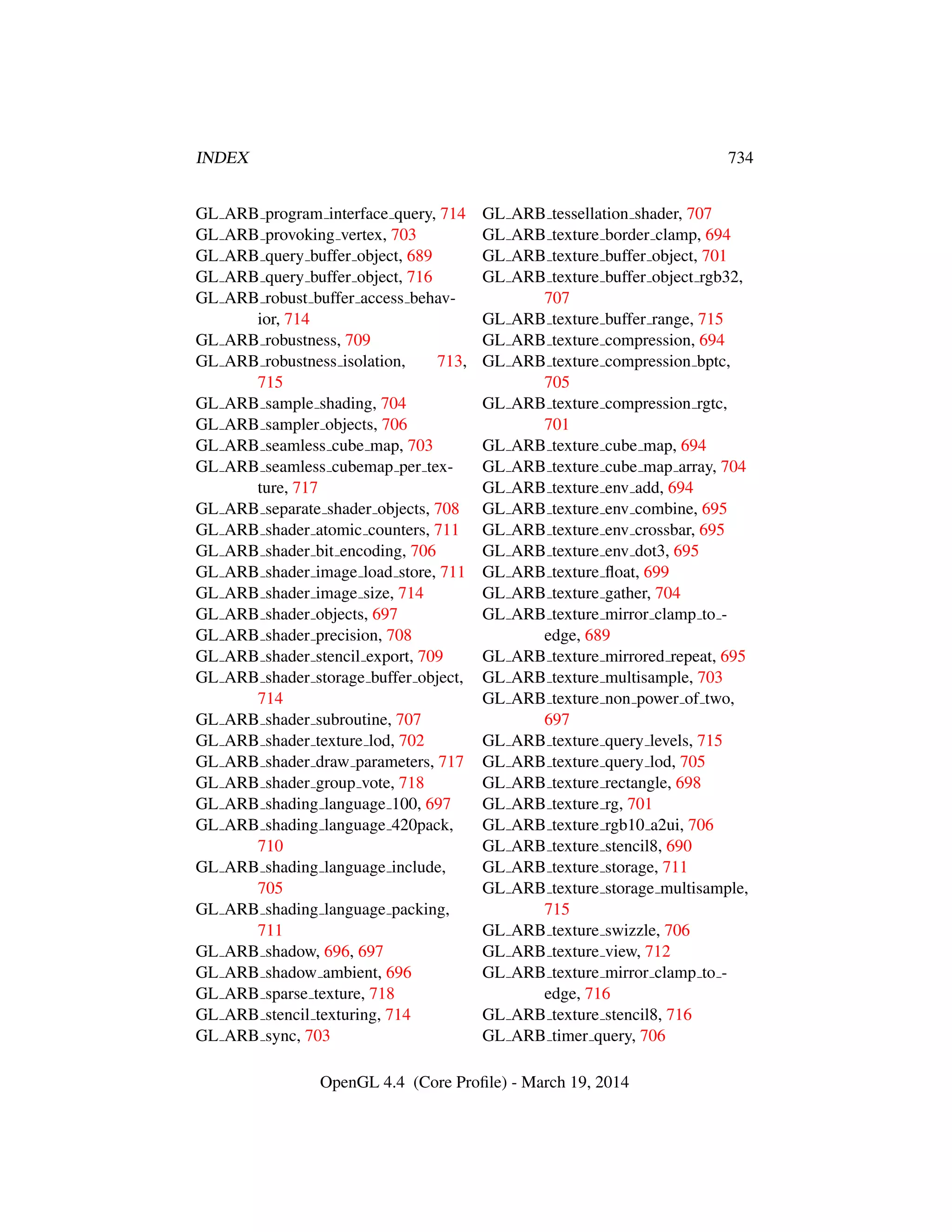 OpenGL Spec 4.4 Core