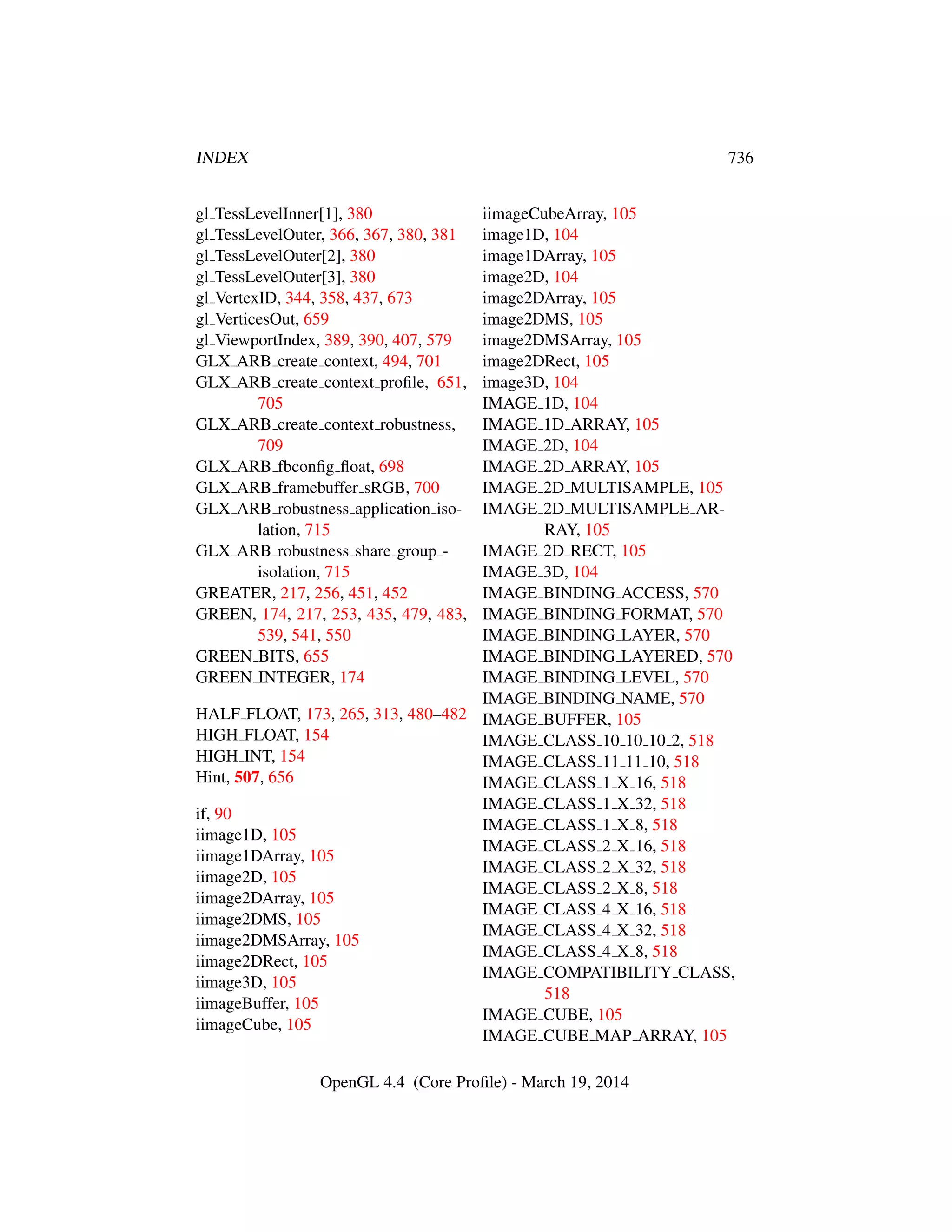 OpenGL Spec 4.4 Core