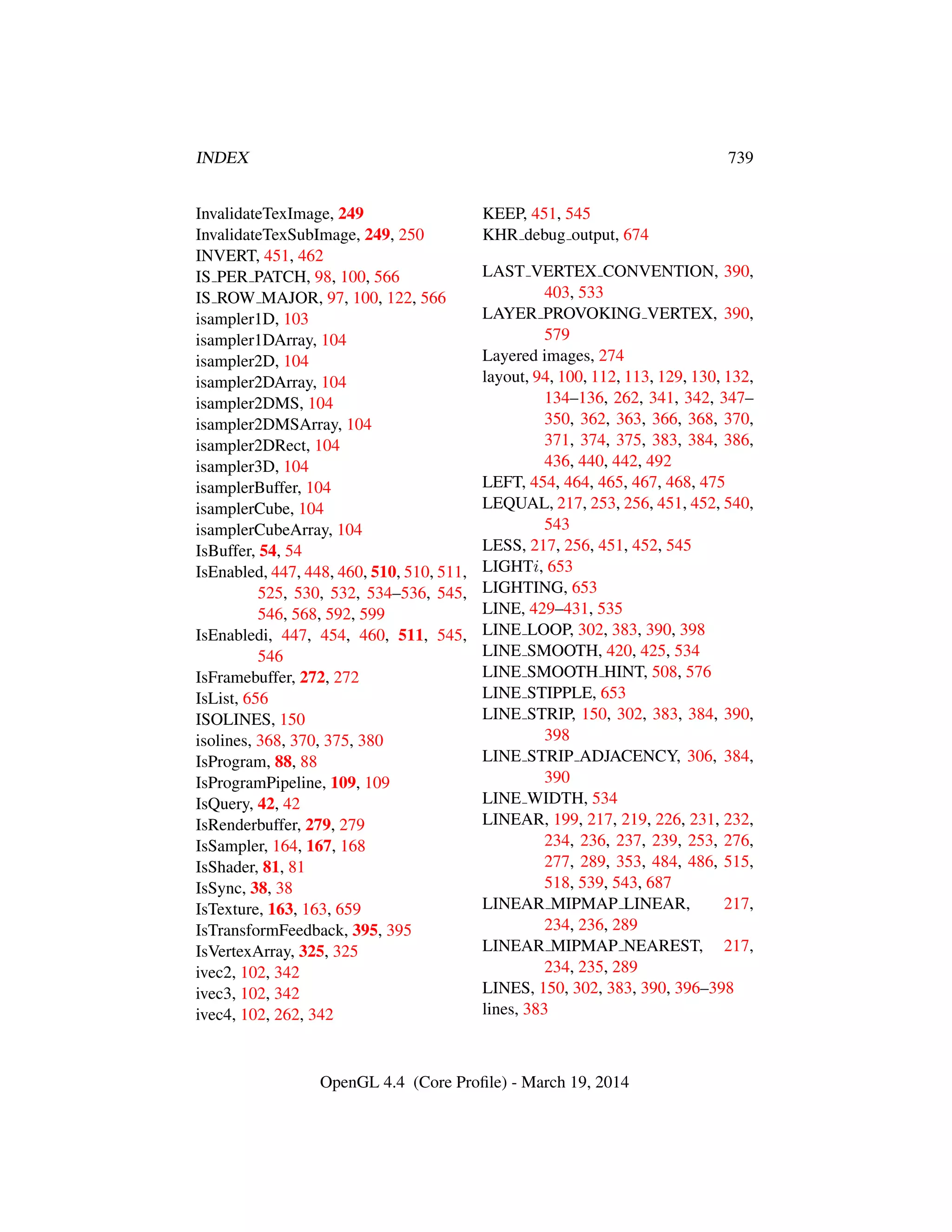 OpenGL Spec 4.4 Core