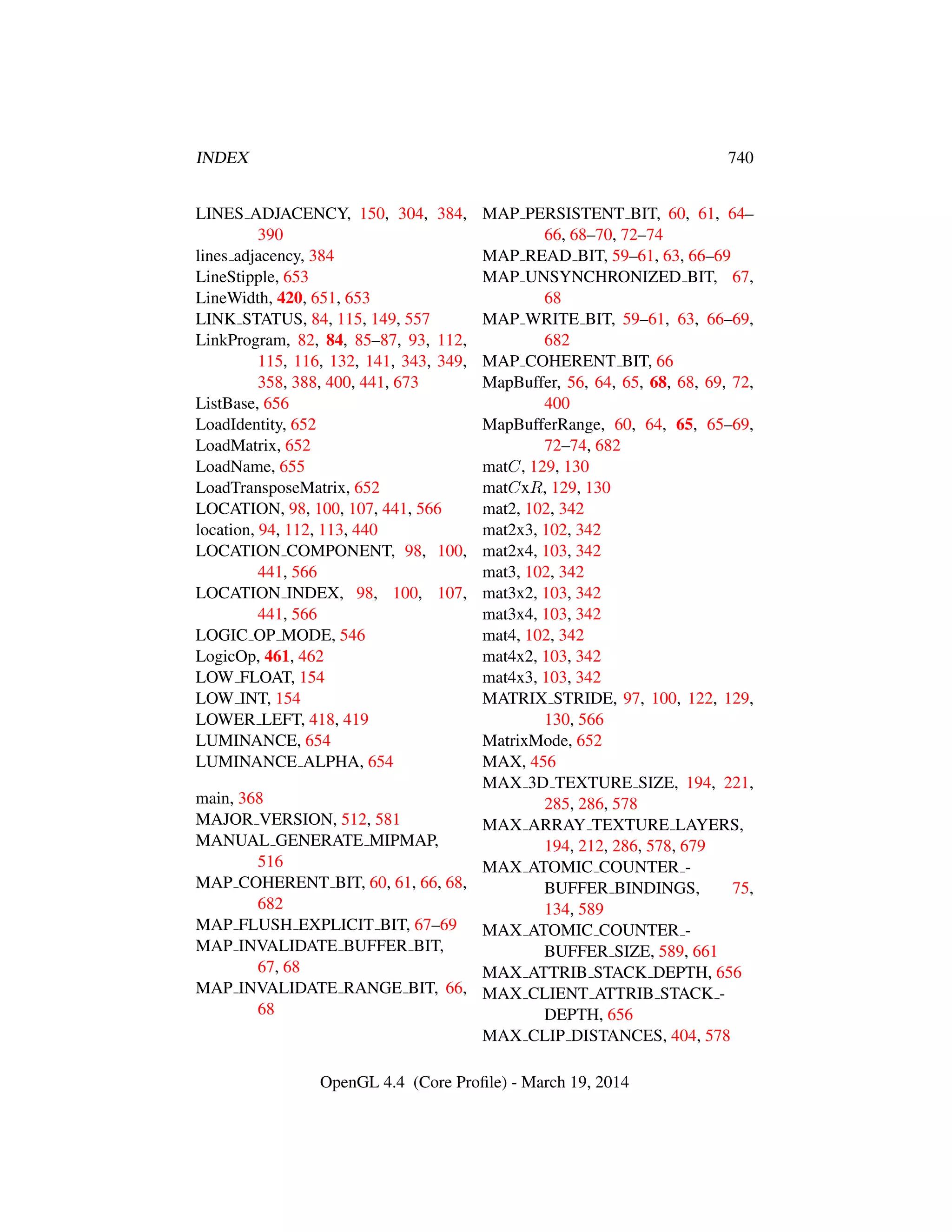 OpenGL Spec 4.4 Core