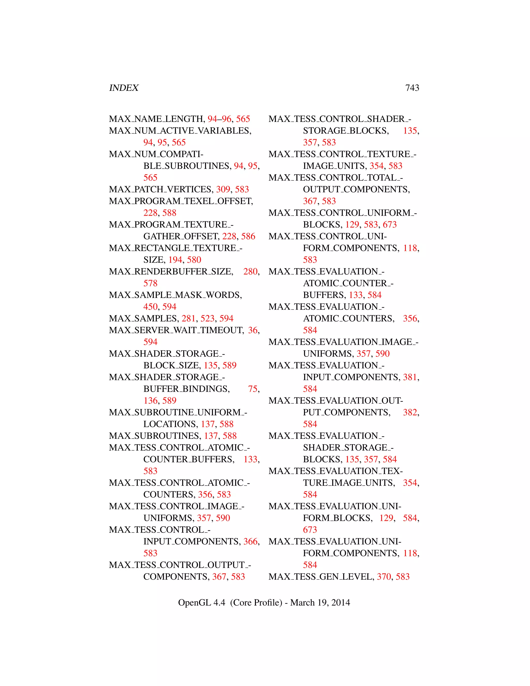 OpenGL Spec 4.4 Core