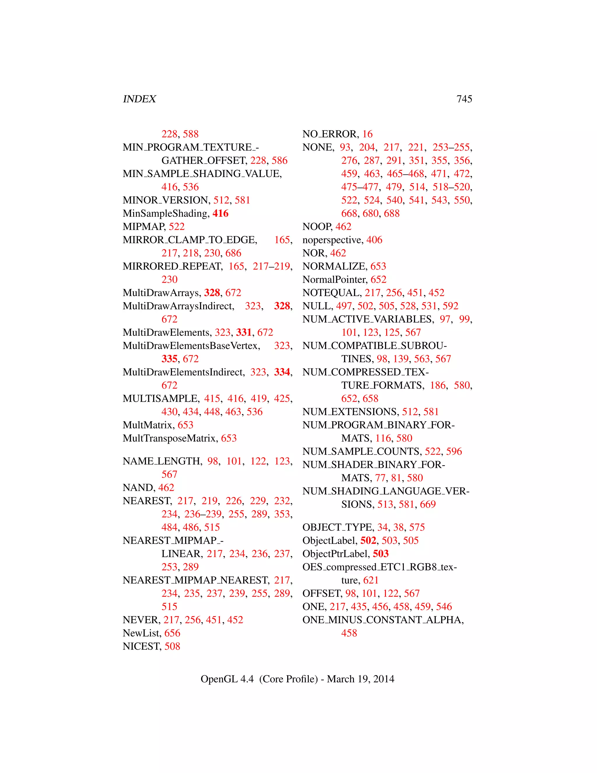 OpenGL Spec 4.4 Core