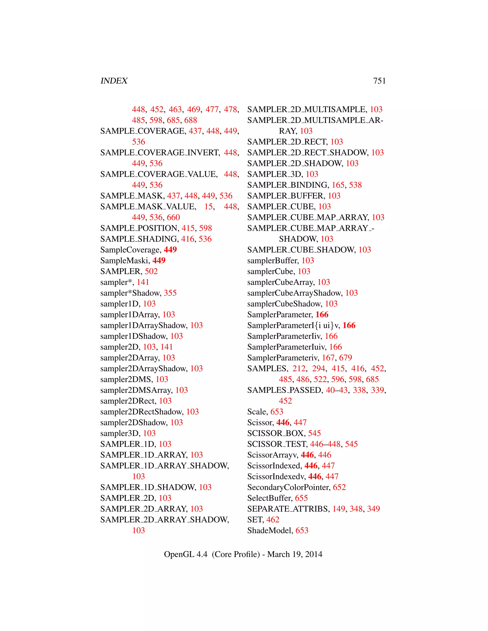 OpenGL Spec 4.4 Core