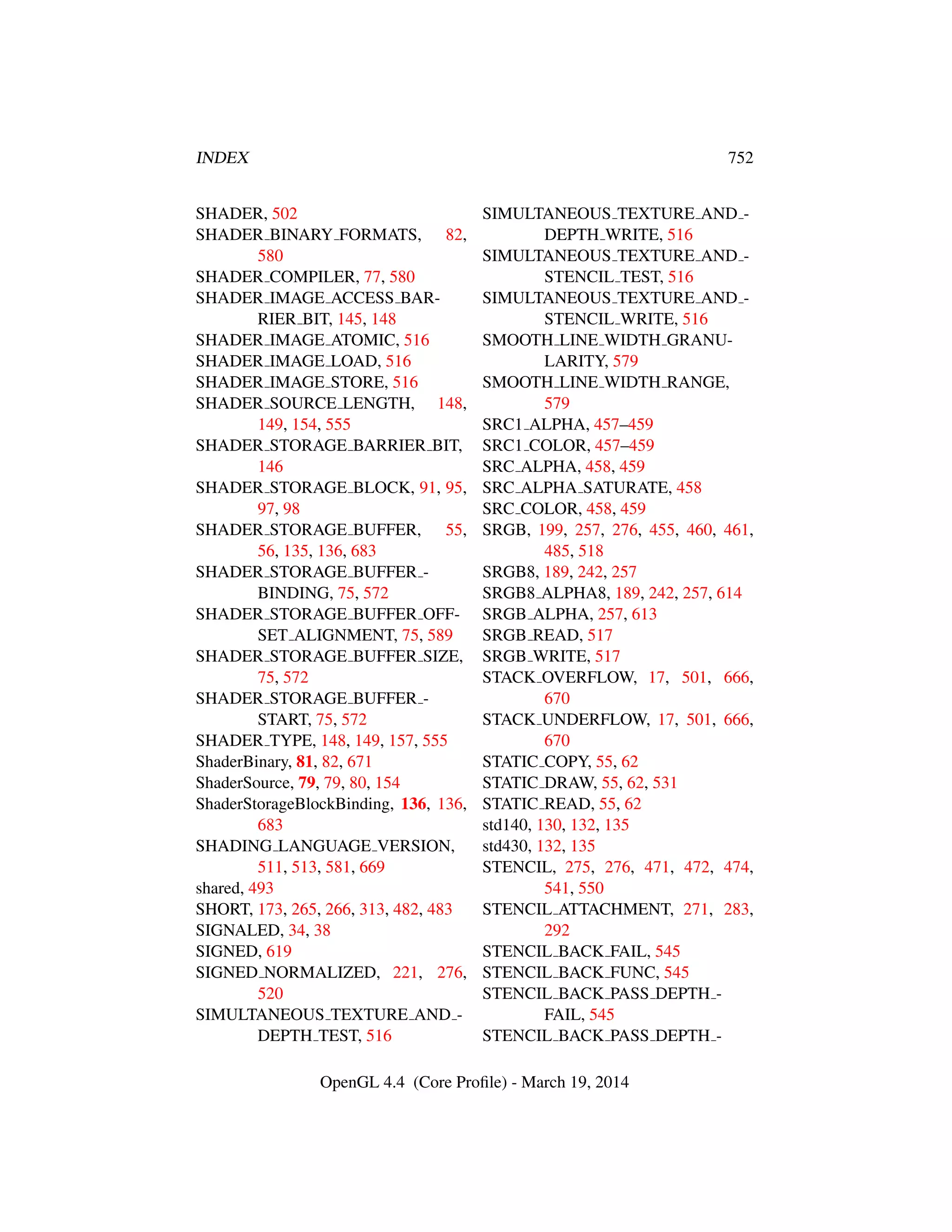 OpenGL Spec 4.4 Core
