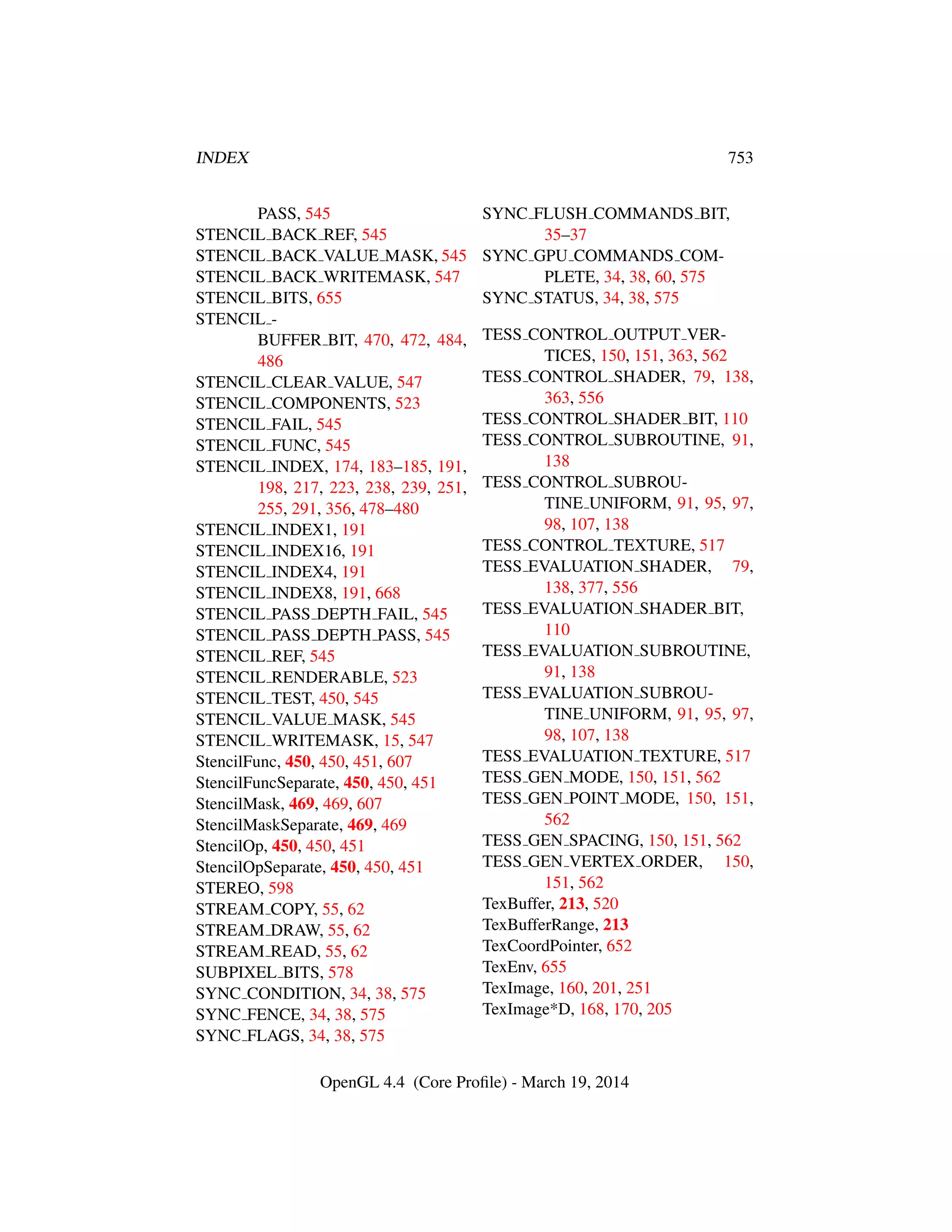 OpenGL Spec 4.4 Core